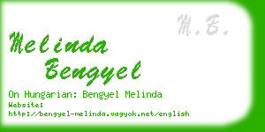 melinda bengyel business card